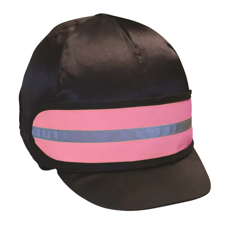 Hy Equestrian Reflector Elasticated Hat Band - Pink